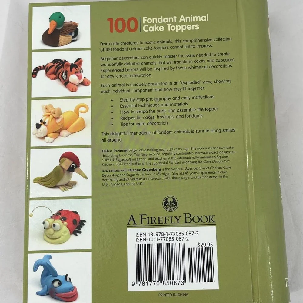 100 FONDANT‎ ANIMAL CAKE TOPPERS BOOK